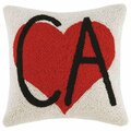 Puesta En Escena 14 x 14 in. California Heart Hook Pillow PU3111855